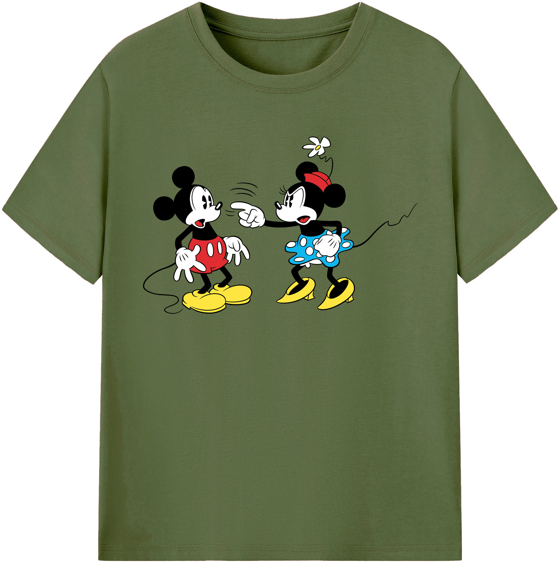 （画像用） ミッキーマウス Mickey Mouse 綿100％半袖Tシャツ（フロントプリント）